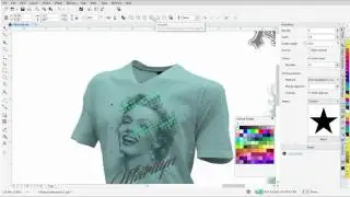 CorelDRAW tutorial T-Shirt Design Tutorial Fashion Looks with Monochrome Bitmaps