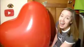 BLOW TO POP 36inch HEART BALLOON!