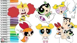 Powerpuff Girls Coloring Book Compilation Blossom Bubbles Buttercup Professor Princess Morbucks