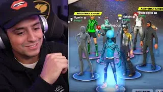 JOGANDO FORTNITE CONTRA OS PROPLAYERS! Seeyun, Digueira, Frosty e Ligerin, Jxness