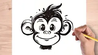 How to draw a Monkey | Easy