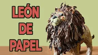 León de papel | Escultura
