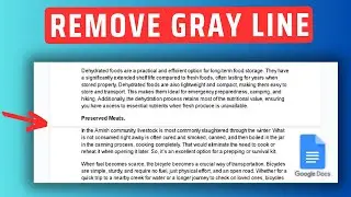 How To Remove Gray Split Line In Google Documents