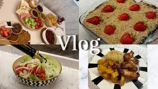 SESSİZ VLOG | Ballı Kanat Tarifi | Bisküvili Pasta 🍓 | Pazar Kahvaltısı 🍳