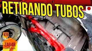 Retirando los tubos de la calefacción del vano motor ¡Por fin! #nissan #vanette #zag4r 75