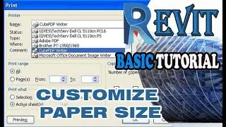 REVIT - CUTEPDF WRITER PRINTER - CUSTOMIZE PAPER SIZE