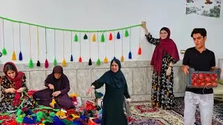 Nomadic Life: Decorating the House with Handicrafts | Umm Al-Baneen and Zahra Get to Work🏠🌟