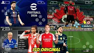 eFootball PES 2026 PPSSPP Android Offline Full Update UCL & League Kits 25/26 Season 4k Graphics