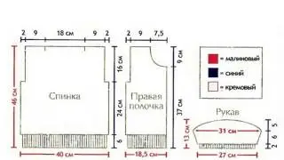 детская кофточка спицами, часть 1