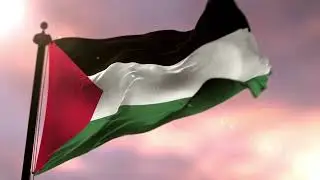 Palestine Flag Floating Animation 4K Video