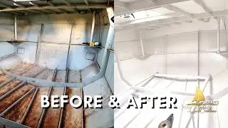 Sailing QC #99 | Boat Interior BEFORE & AFTER | Steel Sailboat Restoration