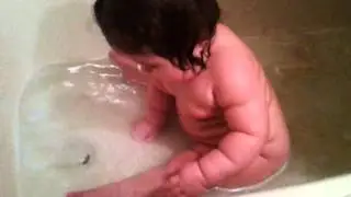 Baby girl bath time!