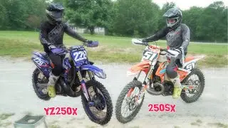 Which Bike Does He Like More?? KTM 250SX or YZ250X
