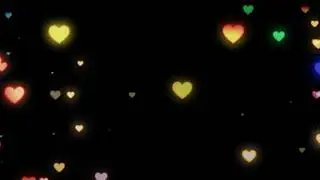 Black Screen Red Hearts Template
