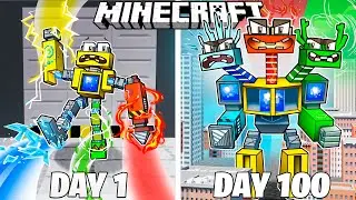 I Survived 100 Days as WUBBOX in HARDCORE Minecraft!