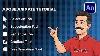Adobe Animate Tutorial for Beginners (2) - Selection and reshaping tools