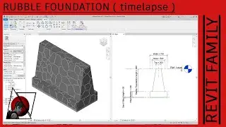 Rubble Foundation Family In Revit -   timelapse