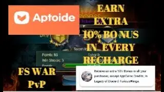 Earn extra 10% bonus in all recharge | Fs war PvP | Legacy of Discord