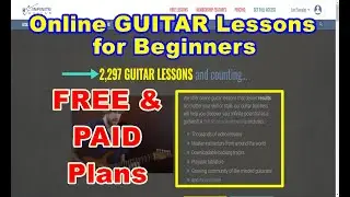 Online GUITAR Lessons for Beginners FREE and PAID Plans
