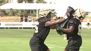 VIDEO REPORT: Saints OC Klint Kubiak says rookie LT  Taliese Fuaga is 'All football'