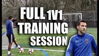 PRO FOOTBALLERS FULL 1V1 TRAINING - TOP DRILLS TO IMPROVE ATTACKING!!