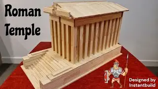 Building a Roman Temple with Wooden Planks – No Glue Needed!
