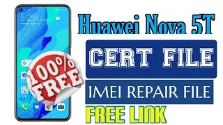 Huawei NOVA 5T YAL-TL50 CERT FILE Octoplus Sigma Cert File Downlowd For Change or Repair Imei Number