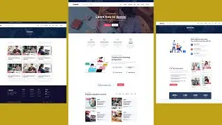 Responsive Online Course Website Design Using HTML CSS & JavaScript