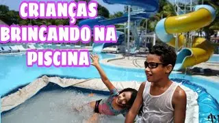 CRIANÇAS BRINCANDO DE DESAFIO NA PISCINA DE POBRE - child playing in the pool - PARQUE AQUÁTICO