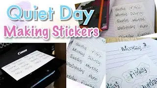 A Quiet Day Printing and Cutting Stickers | ASMR