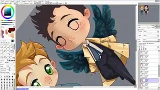 Painting Dean and Castiel