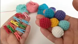 minik toplarla ne mi  ördüm 😳muhteşem kolay tığişi örgü modeli Amazing crochet knitting project