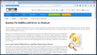 How to Fix Outlook Error 0x800ccc05 in Outlook