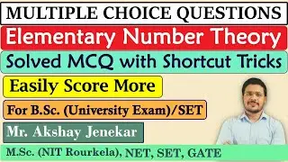Solved MCQ on Elementary Number Theory | BSc Mathematics | Shortcuts tricks | University Exam | SET