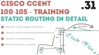 Cisco - CCENT/CCNA R&S (100-105) - Static Routing Overview (Floating, AD, Next-hop) .31
