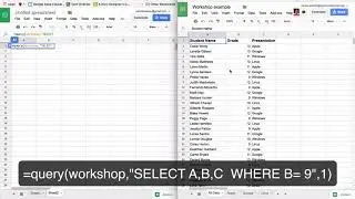 Google Sheets - How to use the query function