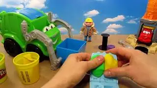 Play Doh Сборник видео. Все серии подряд. Наборы: Мусоровоз Рауди, Завод с машинкой Chuck и т.д.