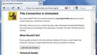 How to fix This connection is untrusted or there is a problem with security certificate