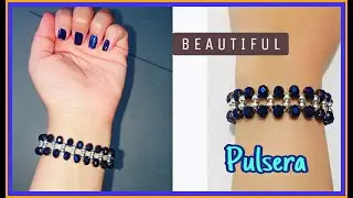 Te enseño hacer una pulsera de cristal en 4 minutos 😍 [FÁCIL]