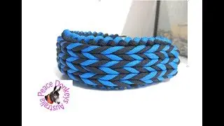Modified Sanctified two colour centre chain paracord dog collar instructions