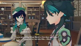 Venti meets Xiao, Zhongli and HuTao | Venti in Liyue