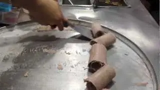 Instant Ice Cream Rolls By Street Vendor In Phuket Thailand - Interesting Food Porn - Mike Swick