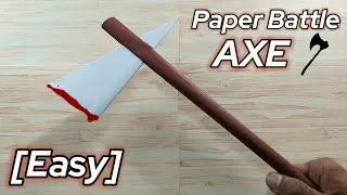 How to make paper battle Axe 🪓 [Easy]