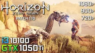 Horizon Zero Dawn Patch 1.10 : GTX 1050Ti OC | i3 10100 | 1080p 900p 720p | Gameplay Benchmark PC
