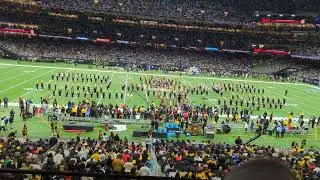 Grambling Marching Band Halftime at Bayou Classic 2023. Wide angle