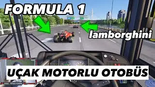 Heyecan Dolu Yarış! Uçak Motoru Takılan Otobüs, Formula 1 ve Lamborghini Arasındaki Epik Yarış