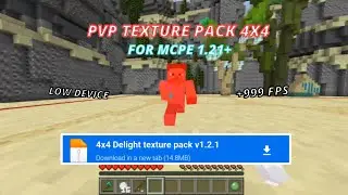 PVP TEXTURE PSCK 4X4 FOR MCPE 1.21+ FOR LOW DEVICE