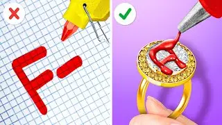 حيل مدرسية للكسالى || قلم الطباعة ثلاثية الأبعاد مقابل مسدس الغراء الساخن! حيل رائعة لتسهيل حياتك