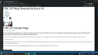 CTEC 227: Part 13 - Adding Page Navigation to Your WordPress Theme