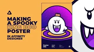 Making A King Boo Poster in Affinity Designer | Speed Art